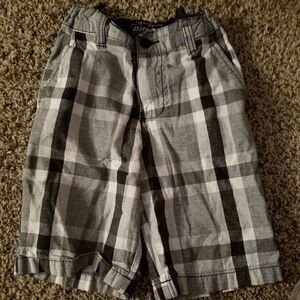 Dickies Boys Cargo Shorts Black Gray Plaid Size 5 Durable Casual Summer Wear